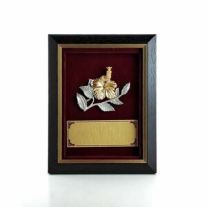 Gold Plated Hibiscus Branch (M)